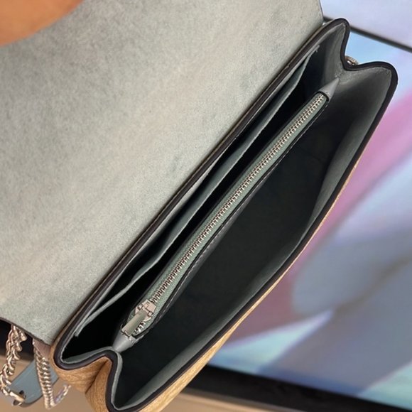 Coach Tammie Shoulder Bag In Signature Canvas Light Khaki / Light Teal - Picture 11 of 16